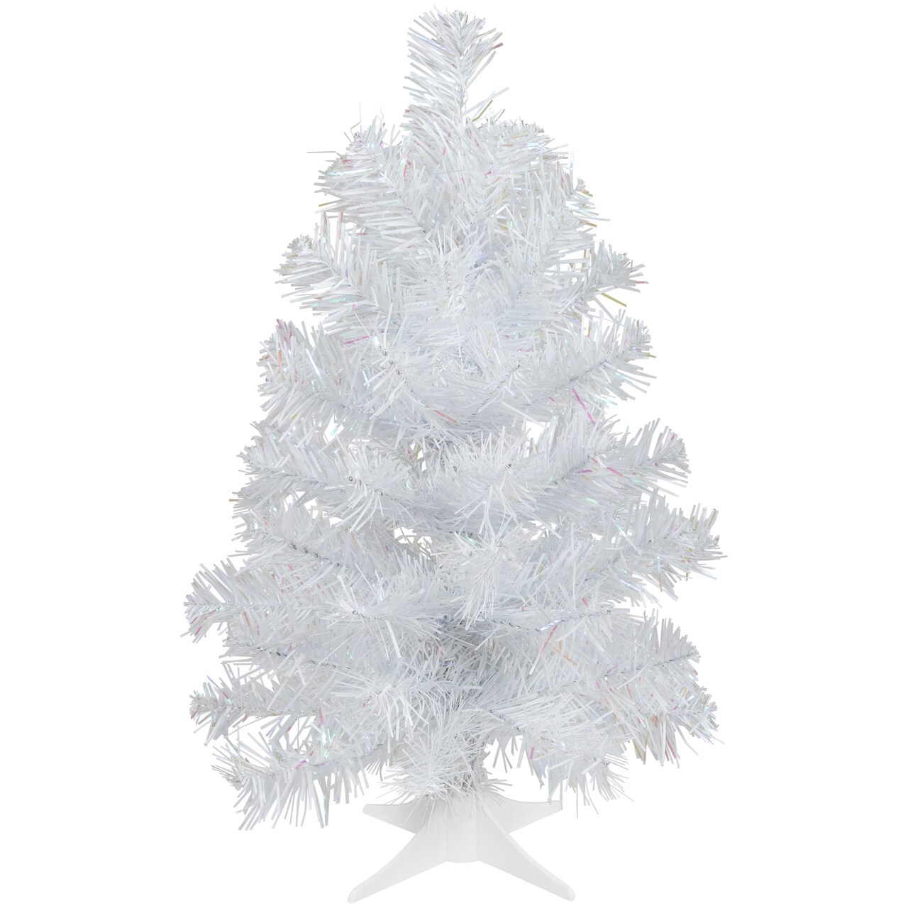 Northlight 18" White Iridescent Spruce Artificial Christmas Tree - Unlit